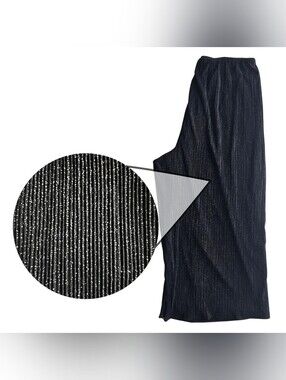 Alex Evenings Women's Plus Size 2X Flowy Black And Metallic Pants